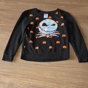 Disney Black Sweater with Sequin Pumpkin